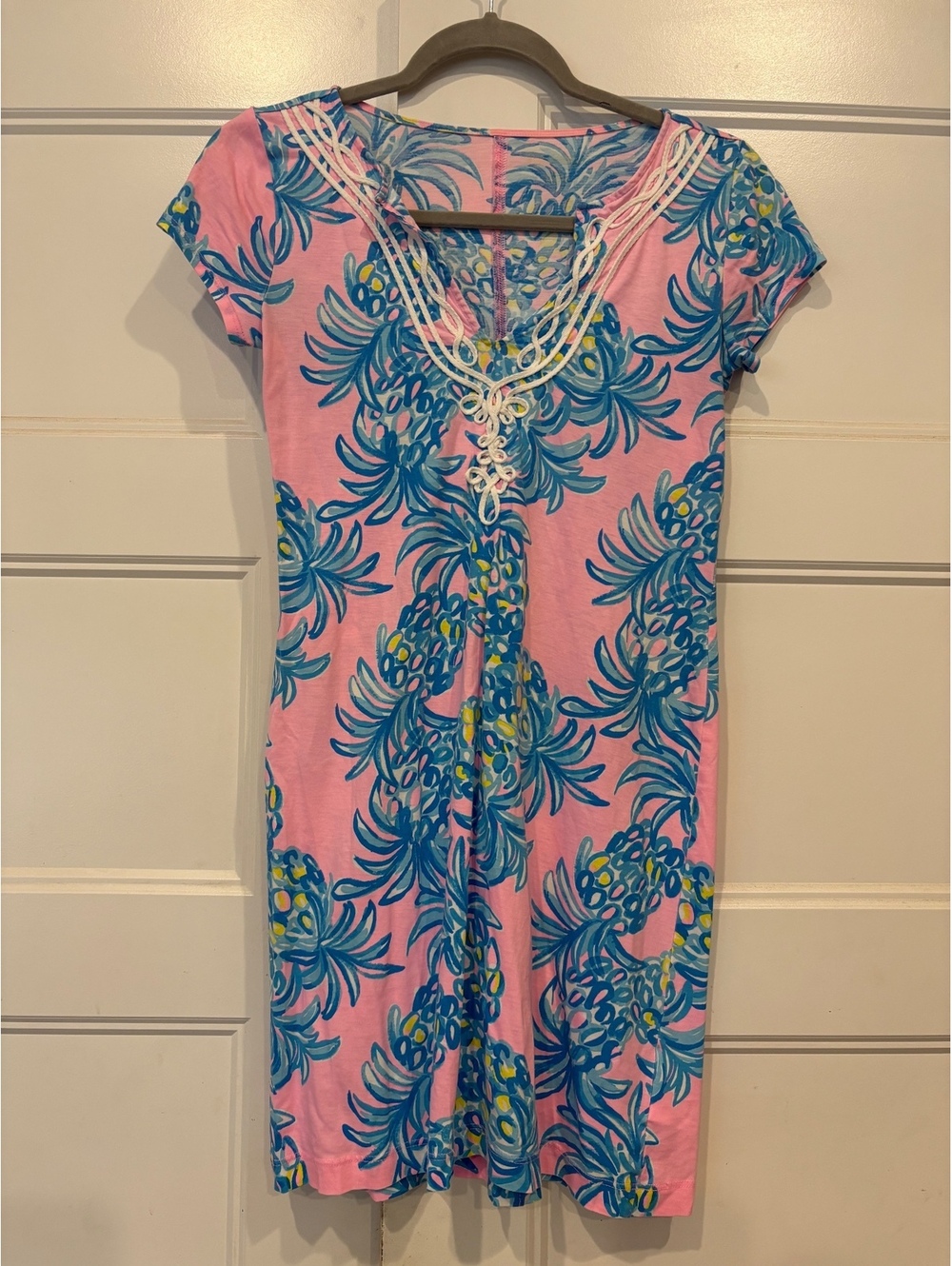 Lilly Pulitzer Brewster Dress Pelican Pink Beat The Heat Pineapple